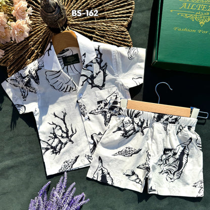 Deep Sea Coral Summer Shirt & Pant Set BS-162