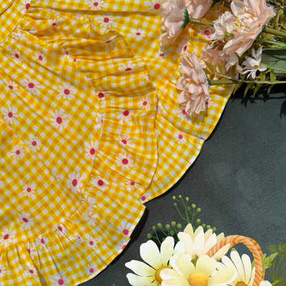 Sunny Gingham Frill Set-code-BG-1663