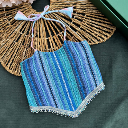 Ocean Wave Boho Tops and Pants Set-BG-1664