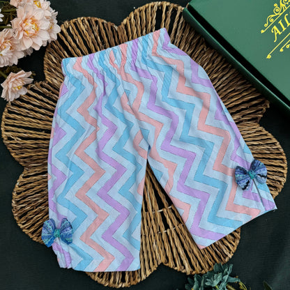 Ocean Wave Boho Tops and Pants Set-BG-1664