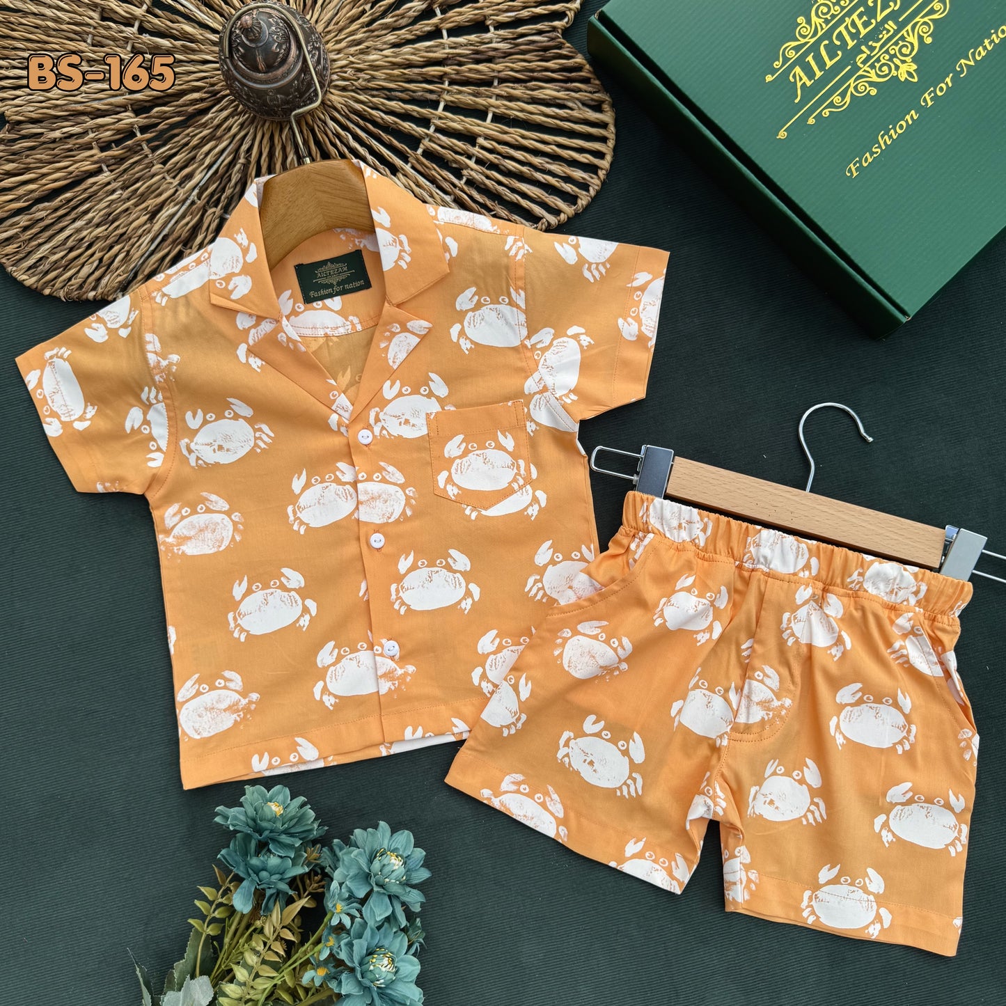 Little Crab Beach Set Summer Shirt & Pant Set BS-165