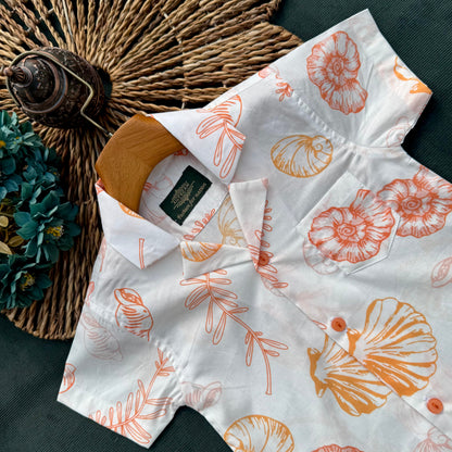 Seashell Sketch Summer Shirt & Pant Set BS-178