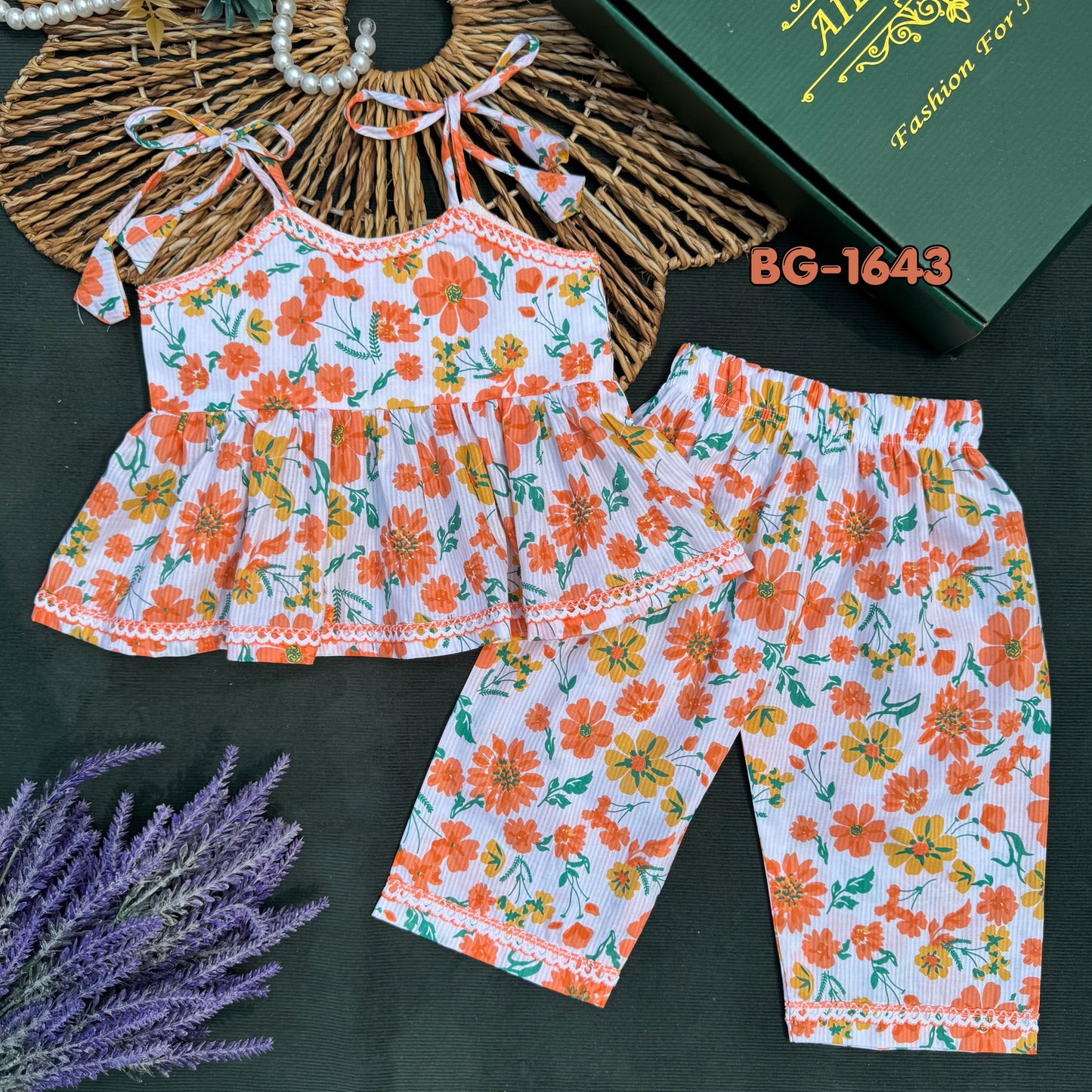 Baby Girls Summer Tops and Pants Set-BG-1642